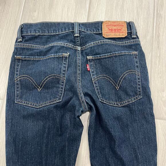 Vintage 2001 Y2K Levi's 510 Young Men's Super Skinny 16 Reg 28x28 Denim Jeans - Picture 5 of 7